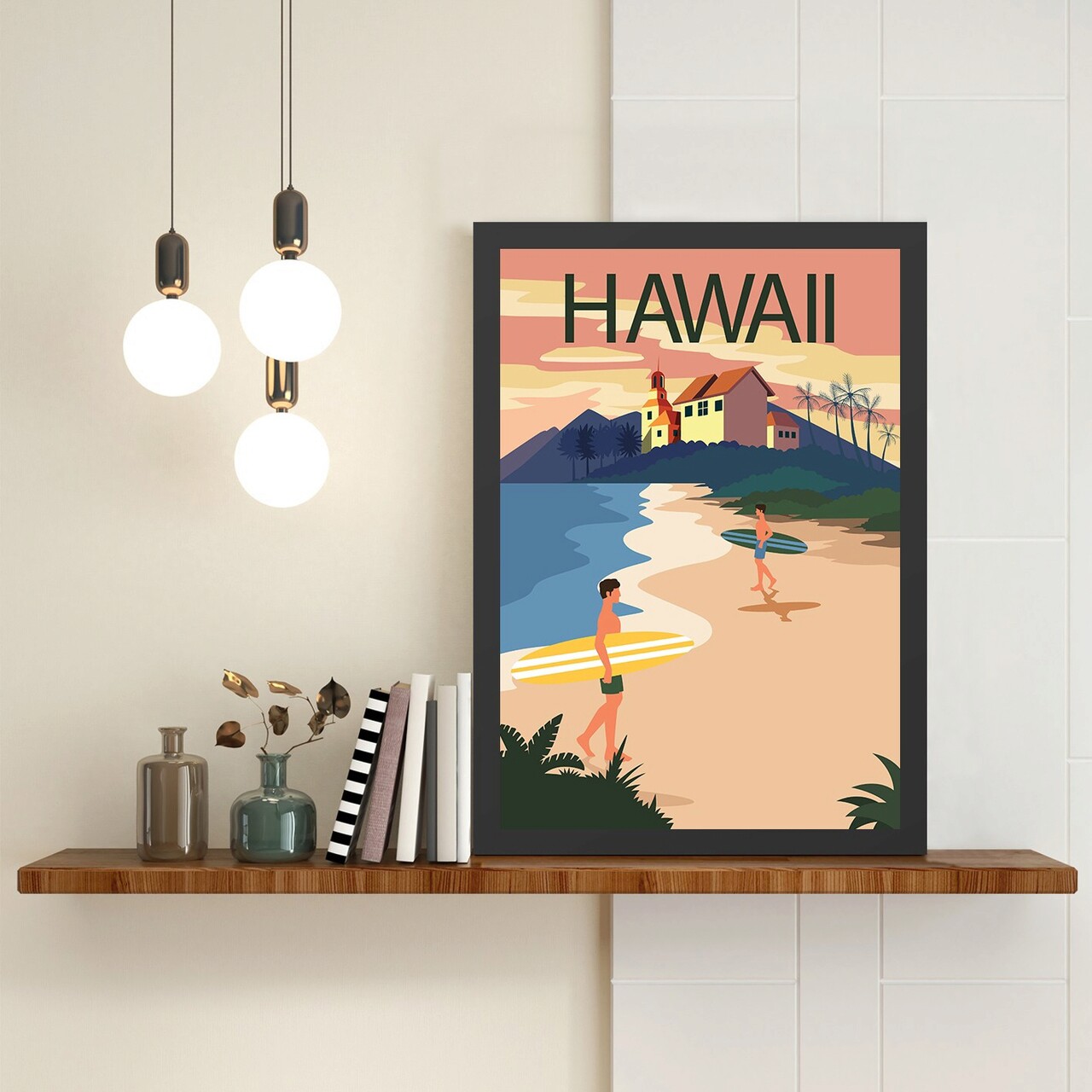 Tablou decorativ, Hawaii (40 x 55), Polistiren, Multicolor - imagine 3